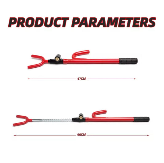 AutoGuard Heavy Duty Anti-Theft Twin Bar Extendable Steering Wheel Lock With Tough-Steel Enhance Automobile Security