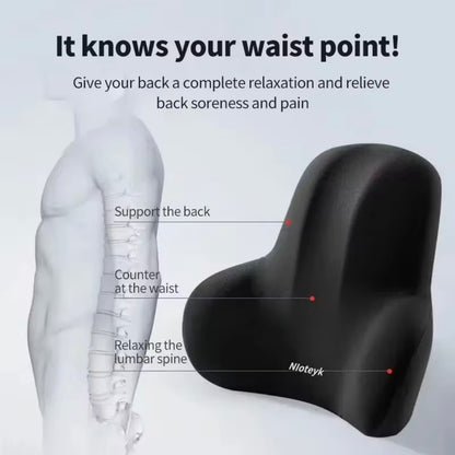 AutoGuard Ergonomic Memory Foam Car Set for Headrest Neck & Waist Support