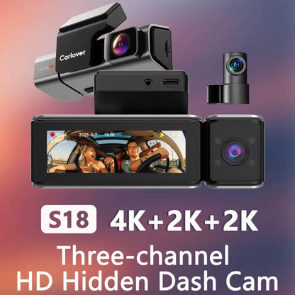 AutoGuard S18: Pro-Grade 4-Way Security & 4K Triple-Lens Precision With Night Version