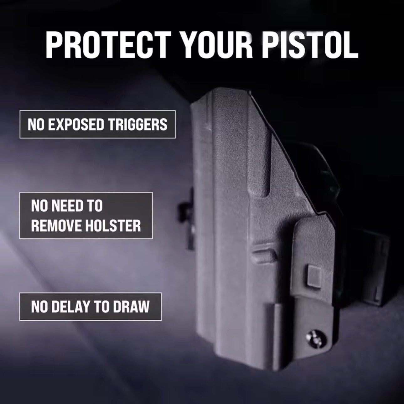 AutoGuard Gun Mount with a 19.5KG Strong Magnet Base for GLOCK