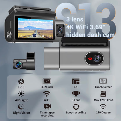 AutoGuard S13: Pro-Grade 4K Triple-Lens Precision Security System With Night Vision