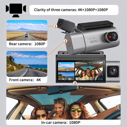 AutoGuard S13: Pro-Grade 4K Triple-Lens Precision Security System With Night Vision
