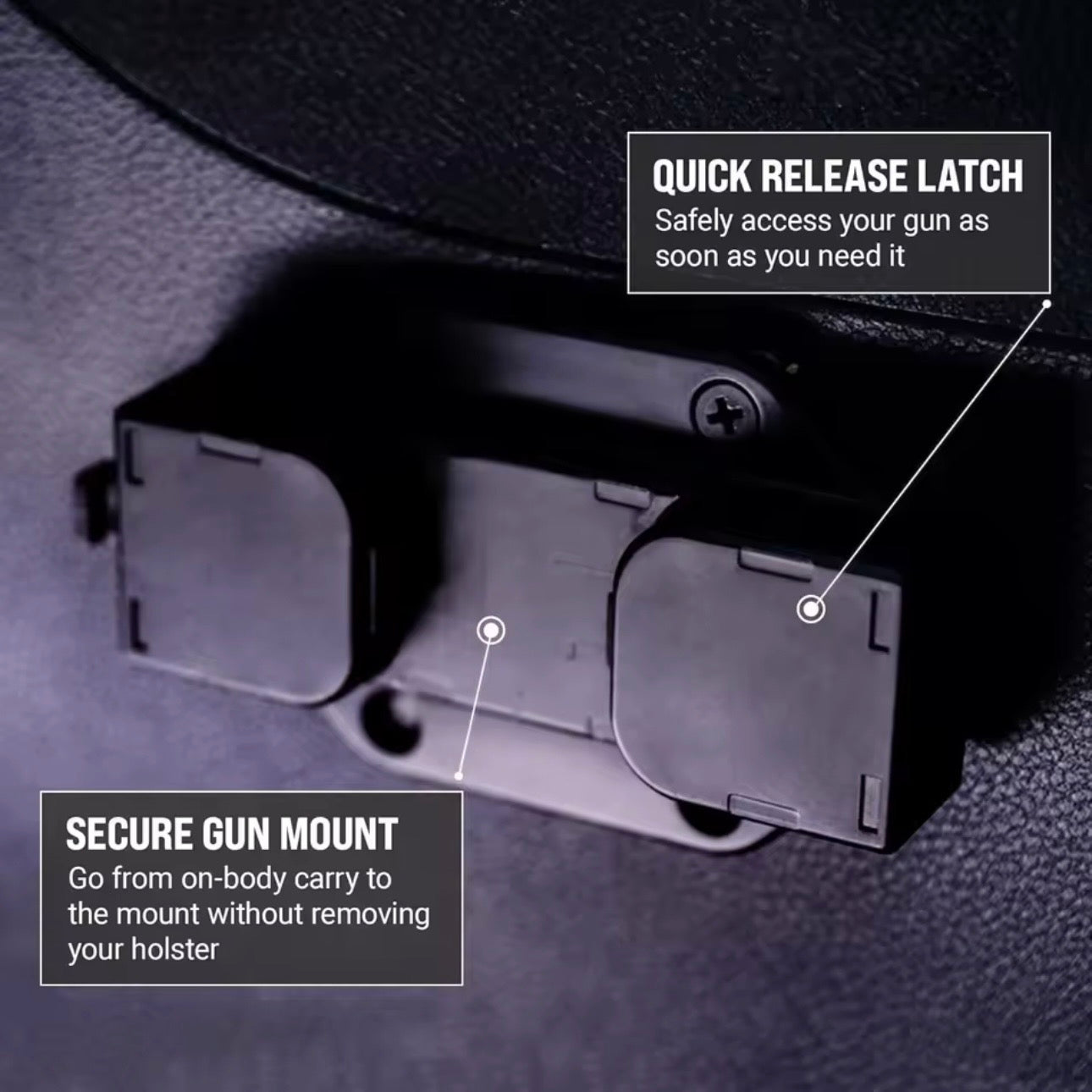 AutoGuard Gun Mount with a 19.5KG Strong Magnet Base for GLOCK