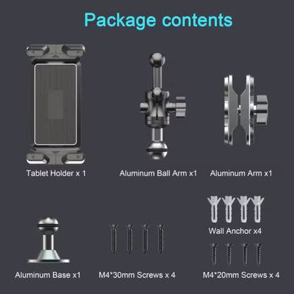 AutoGuard Heavy Duty Drill Base Tablet Holder With Upgraded Aluminium Alloy