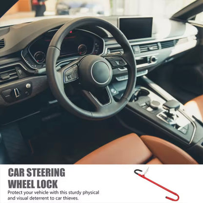 AutoGuard Anti-Theft Steering Wheel lock With Brake & Clutch Pedal Protection With Tough-Steel Enhance Automobile Security
