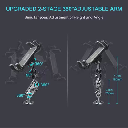 AutoGuard Heavy Duty Drill Base Tablet Holder With Upgraded Aluminium Alloy