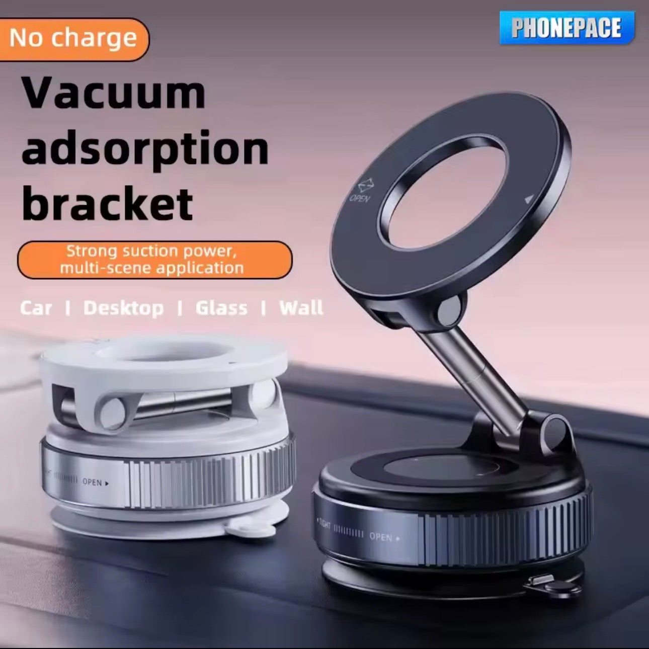 AutoGuard Magnetic Phone Holder With Upgraded Aluminum Alloy, Rotatable & Foldable