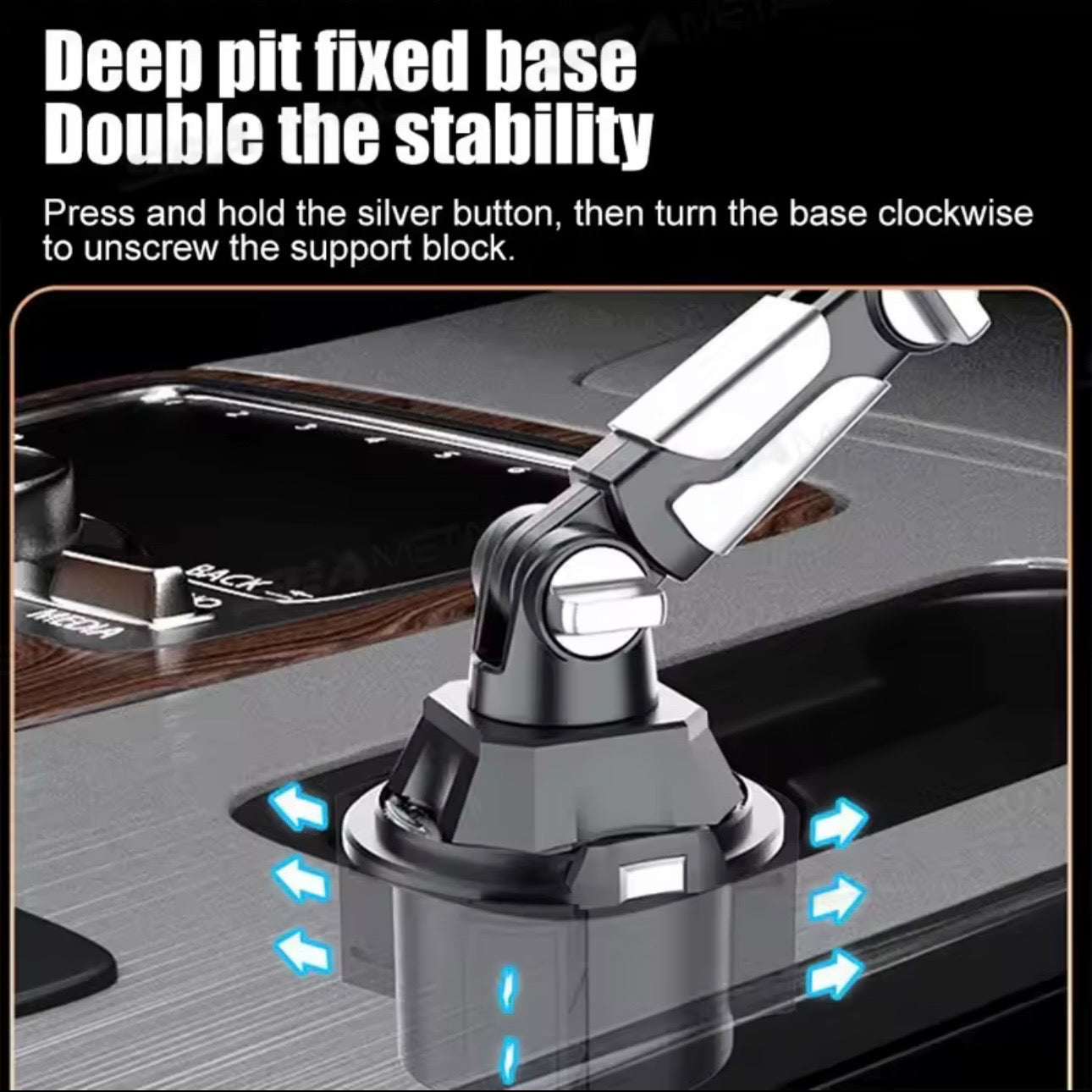 AutoGuard Heavy Duty Drill Base Tablet Holder With Upgraded Aluminium Alloy