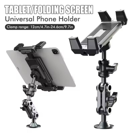 AutoGuard Heavy Duty Drill Base Tablet Holder With Upgraded Aluminium Alloy