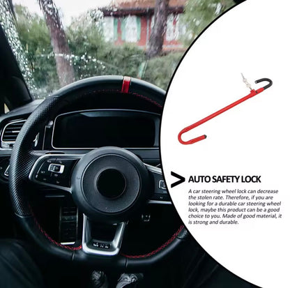 AutoGuard Anti-Theft Steering Wheel lock With Brake & Clutch Pedal Protection With Tough-Steel Enhance Automobile Security