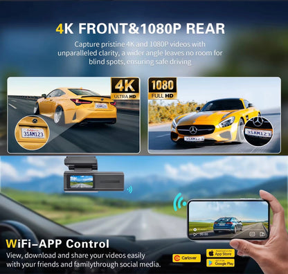AutoGuard S2: Pro-Grade Dual-Lens Precision 4K Dash Camera With Night Version