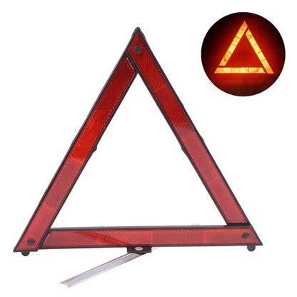 AutoGuard Reflective Emergency Car Safety Triangle - High Visibility Folding Warning Sign