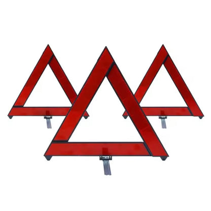 AutoGuard Reflective Emergency Car Safety Triangle - High Visibility Folding Warning Sign