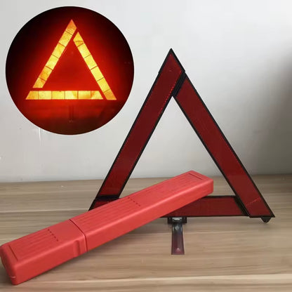 AutoGuard Reflective Emergency Car Safety Triangle - High Visibility Folding Warning Sign
