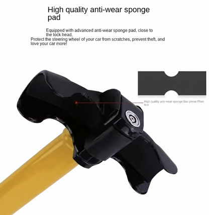 AutoGuard Anti-Theft Armored Bar™ Steering Wheel Lock With Tough-Steel Enhance Automobile