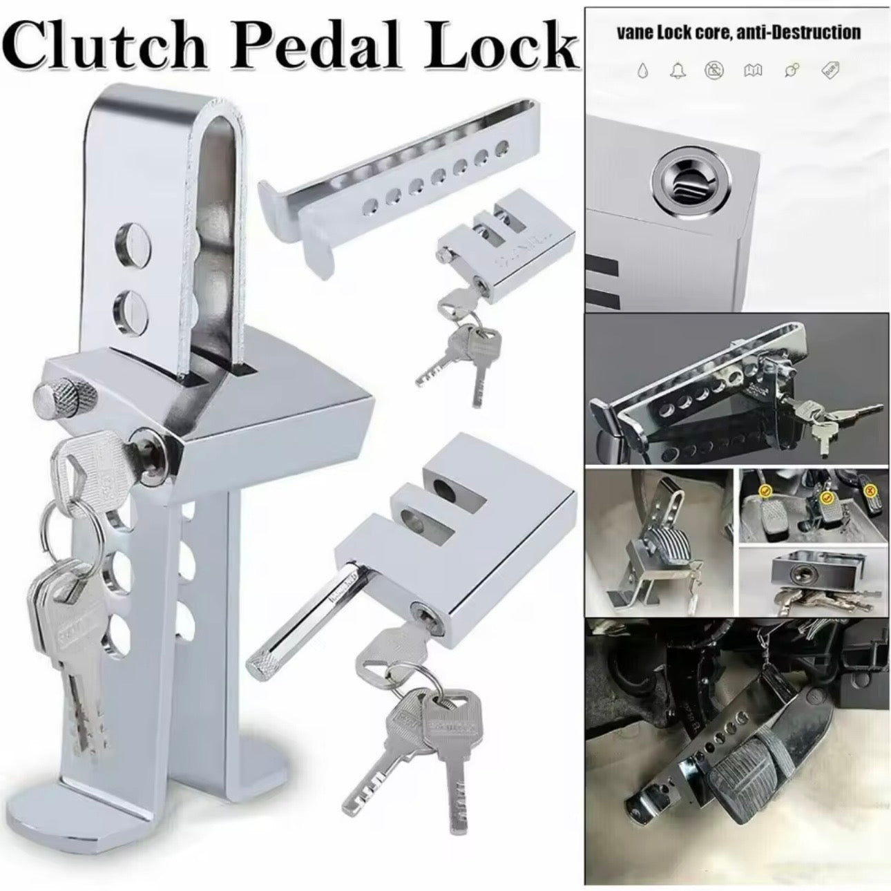AutoGuard Anti-Theft Throttle Solid Padlock With Tough-Stainless Steel Enhance Automobile Security