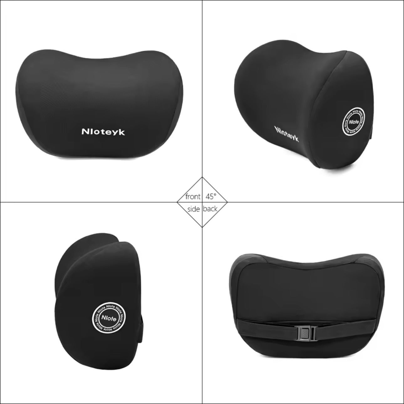 AutoGuard Ergonomic Memory Foam Car Set for Headrest Neck & Waist Support