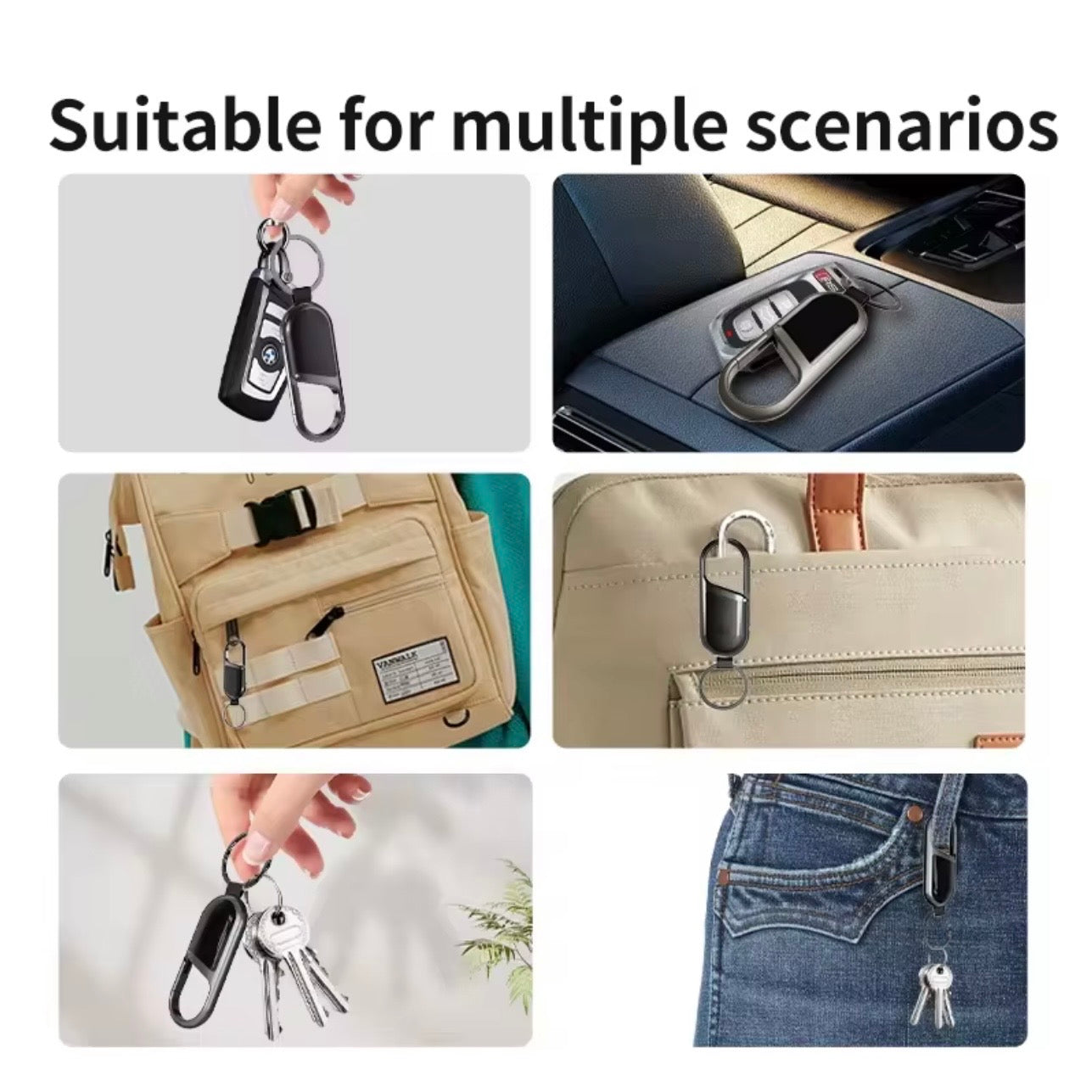 AutoGuard Mini & Portable Find My Keychain I-Tag Locator Anti-Theft GPS Tracker