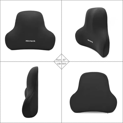 AutoGuard Ergonomic Memory Foam Car Set for Headrest Neck & Waist Support