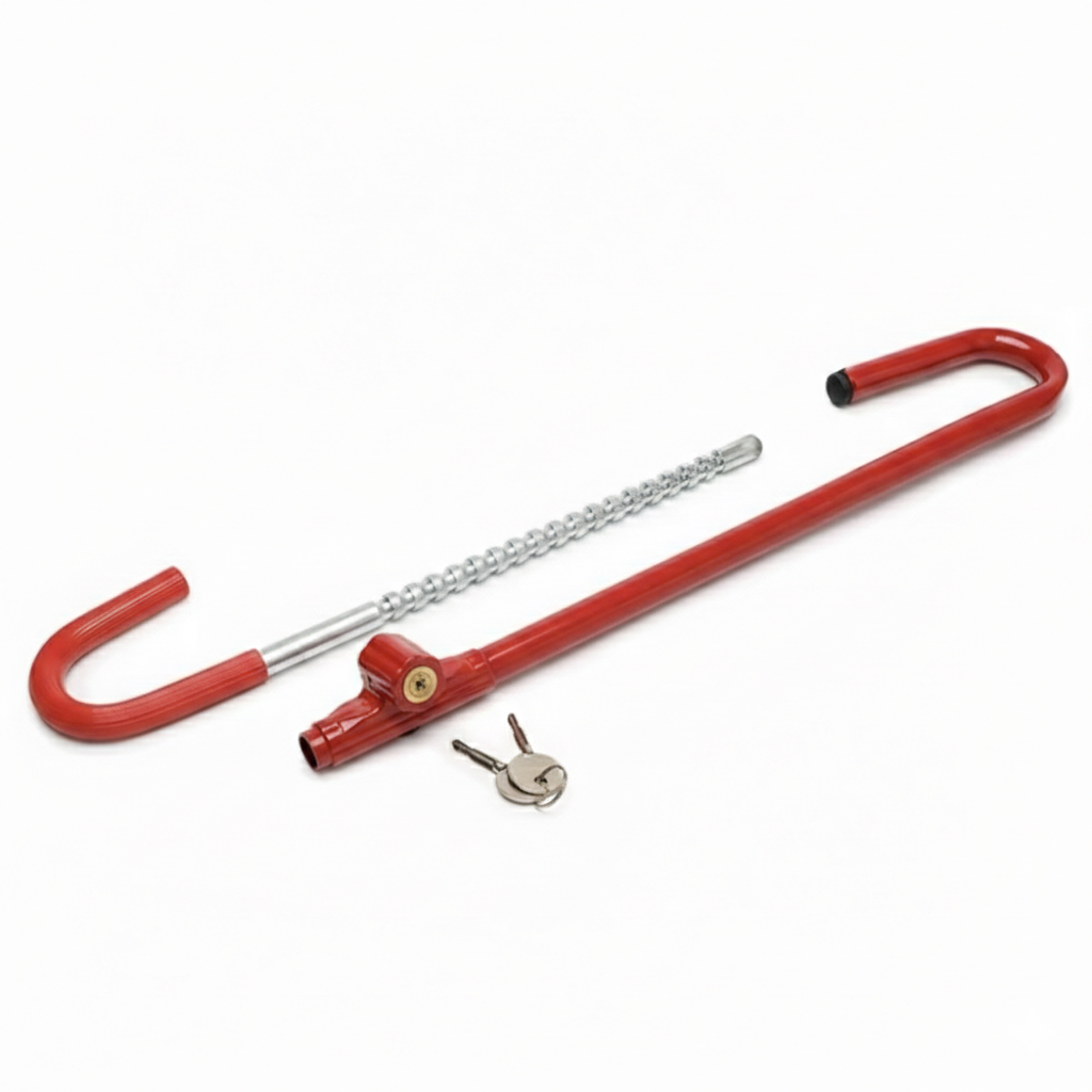 AutoGuard Anti-Theft Steering Wheel lock With Brake & Clutch Pedal Protection With Tough-Steel Enhance Automobile Security