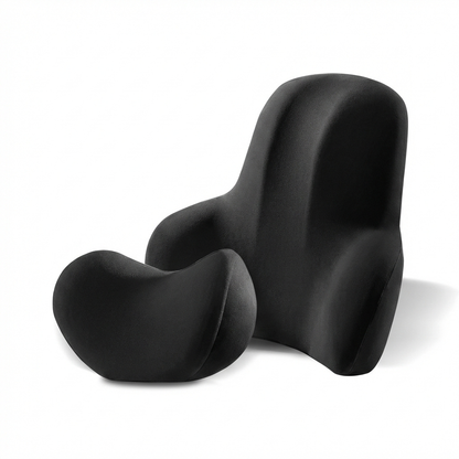 AutoGuard Ergonomic Memory Foam Car Set for Headrest Neck & Waist Support