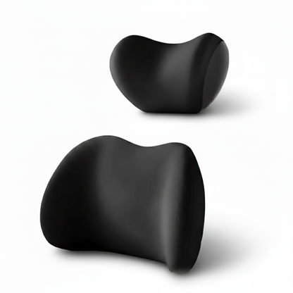 AutoGuard Ergonomic Memory Foam Car Set for Headrest Neck & Waist Support