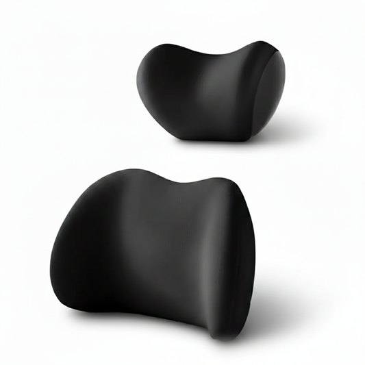 AutoGuard Ergonomic Memory Foam Car Set for Headrest Neck & Waist Support