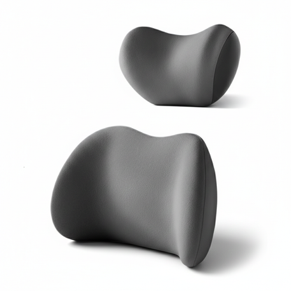 AutoGuard Ergonomic Memory Foam Car Set for Headrest Neck & Waist Support