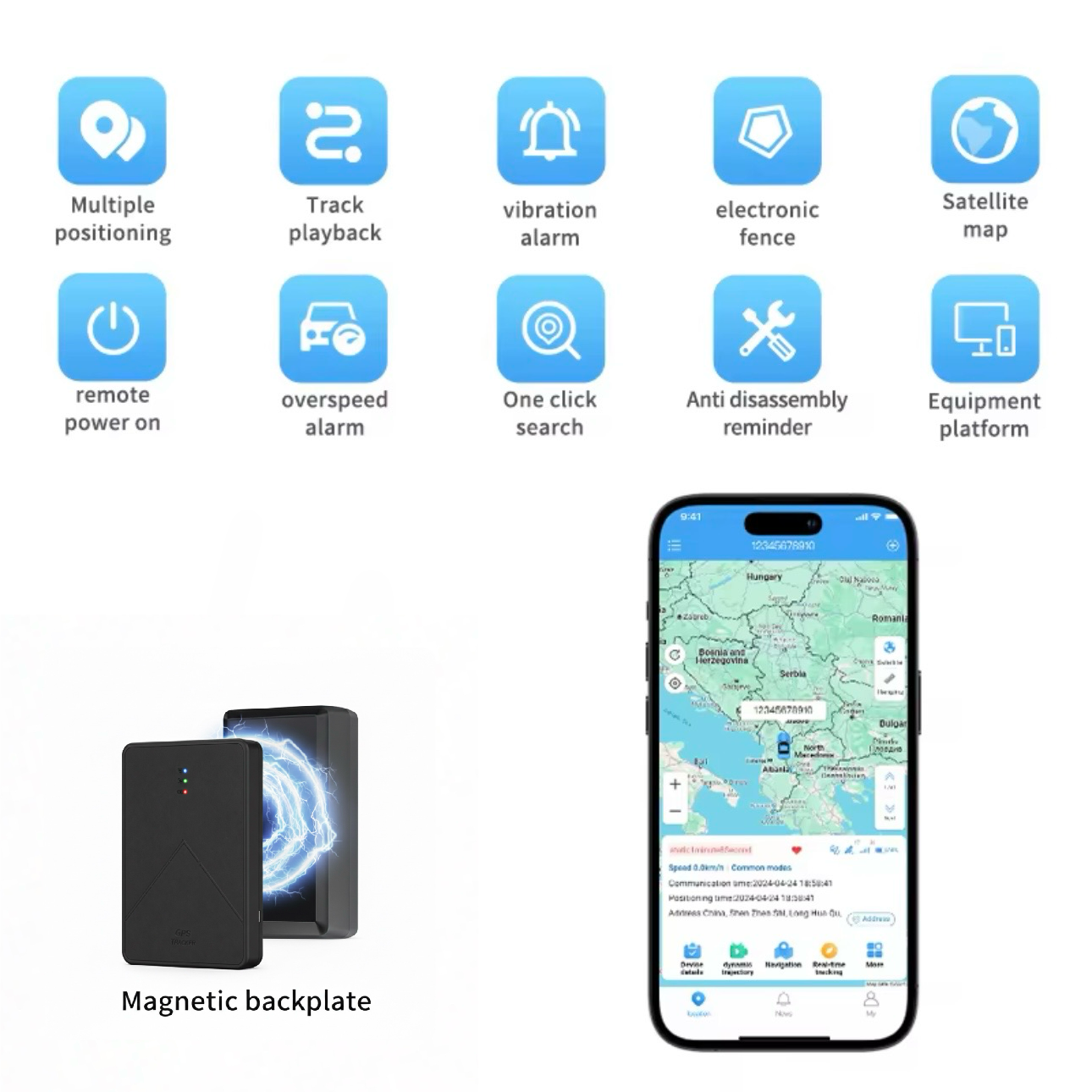 AutoGuard P10R - Magnetic GPS Multi-Platform Tracker